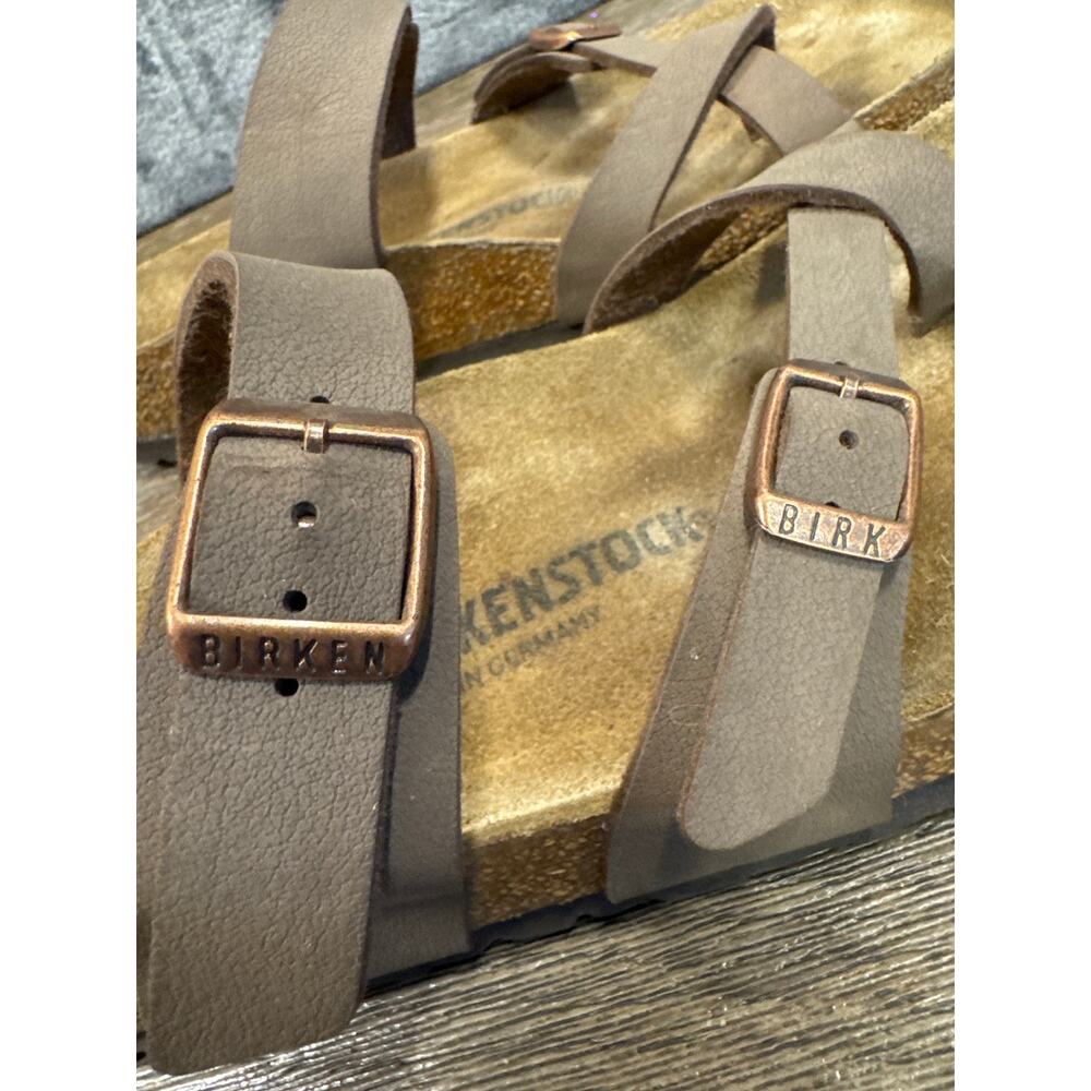 Birkenstock Mayari Birko-Flor Toe Loop Women Sandals Mocha SZ EU 41R/US 10-10.5 - Picture 8 of 9